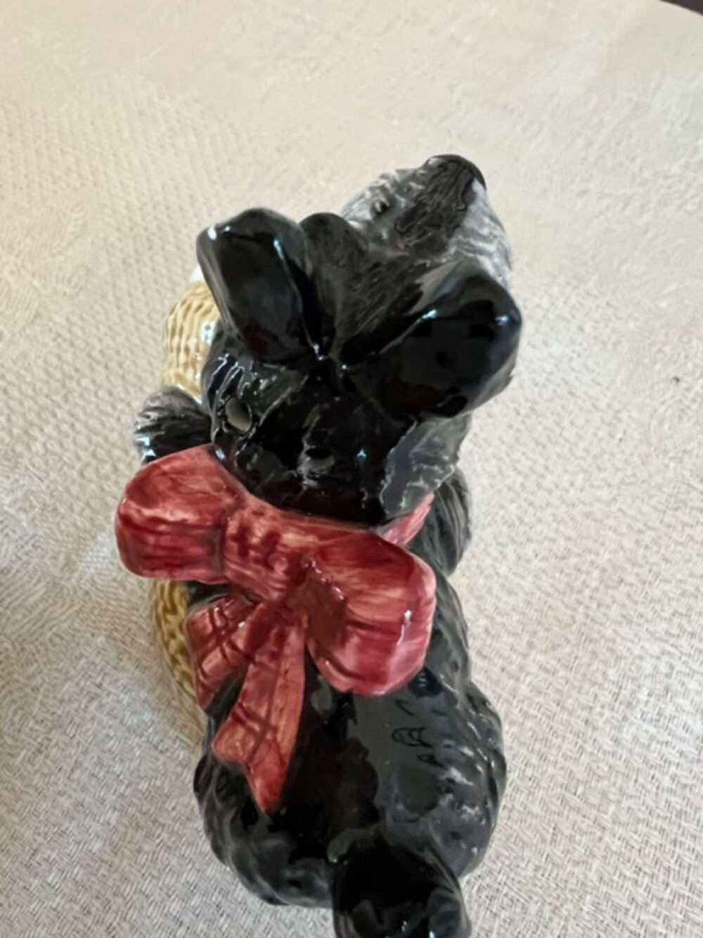 Vtg 1993 OCI Christmas White Westie Black Scottie Salt Pepper Shaker Set - Picture 6 of 9
